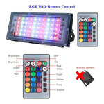 projecteur led noir moderne ip65 étanche télécommande flux lumineux élevé fixation certifié rohs
