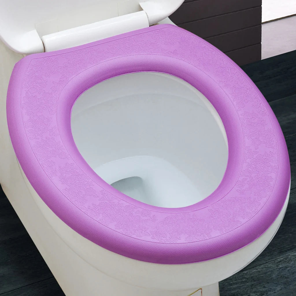 housse siège toilette imperméable lavable couleur rose bleu vert violet moelleuse confortable
