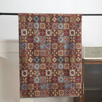 tissu patchwork ethnique polyester coton bleu vert rouge beige motifs géométriques floraux opaques tringle