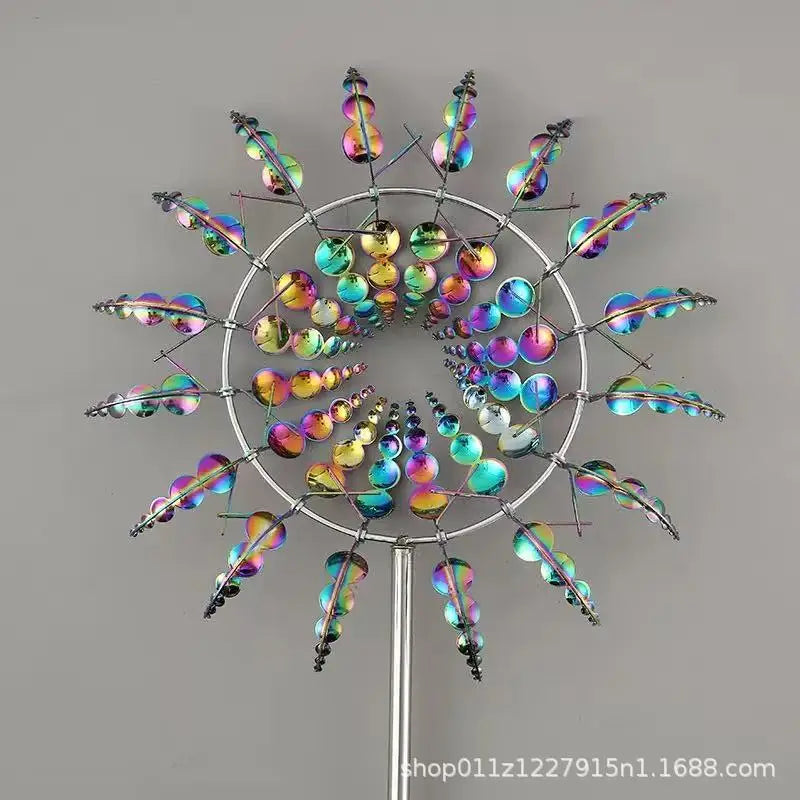vent spinner moderne multicolore translucides tringle métal extérieur décoration jardin