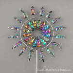 vent spinner moderne multicolore translucides tringle métal extérieur décoration jardin