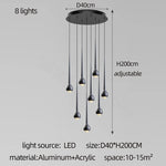 suspension lumineuse argentée gouttes pluie contemporaine fil 2000 82000 lumens chambre salon étude
