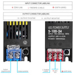 alimentation led transformateur 12v 24v 60w 100w 200w 300w 400w 500w noir