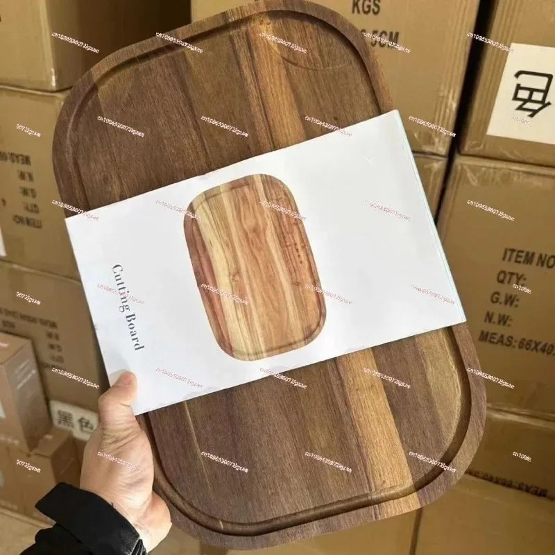 planches découpe métal round naturel brun clair foncé rayures grain classique rustique couteau