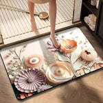 tapis multicolore fleurs relief moderne porte barre 40x60cm 50x80cm