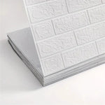 décoration murale adhésive brique texture moderne beige marron gris blanc résistante humide