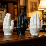 statuette main ouverte femme buste or blanc noir décoration art moderne sculptural