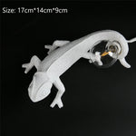 lampe murale caméléon résine texture animale chambre moderne éclairage décoration filaire blanc