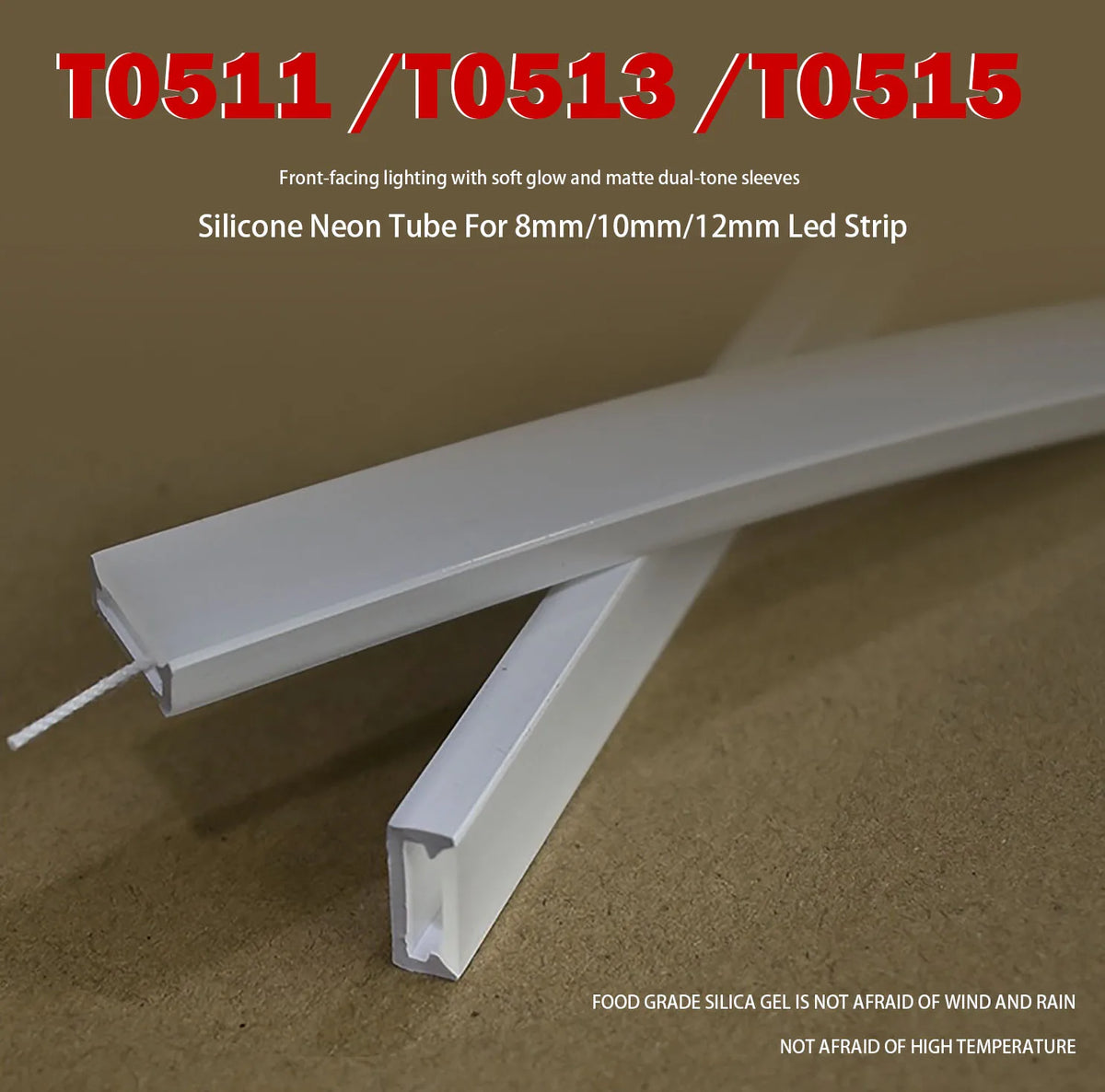 tube néon led flexible silicone blanc lait mat transparent protection bande led adhésif moderne