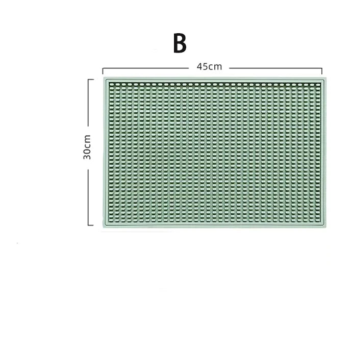 tapis bar silicone moderne vert points réguliers facile nettoyer respectueux environnement 15cm 30cm 45cm