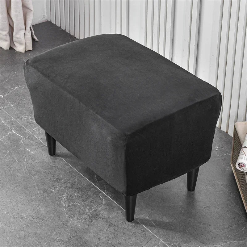 housse velours fauteuil moderne rose gris noir rouille élastique siège protège canapé single seat