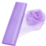 tulle violet polyester voile mariage ruban décoratif bricolage artisanat classique transparent 1.6x18m