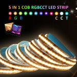 ruban led coB blanc multicolore moderne 24v 840leds câbles non isolés double sided tape
