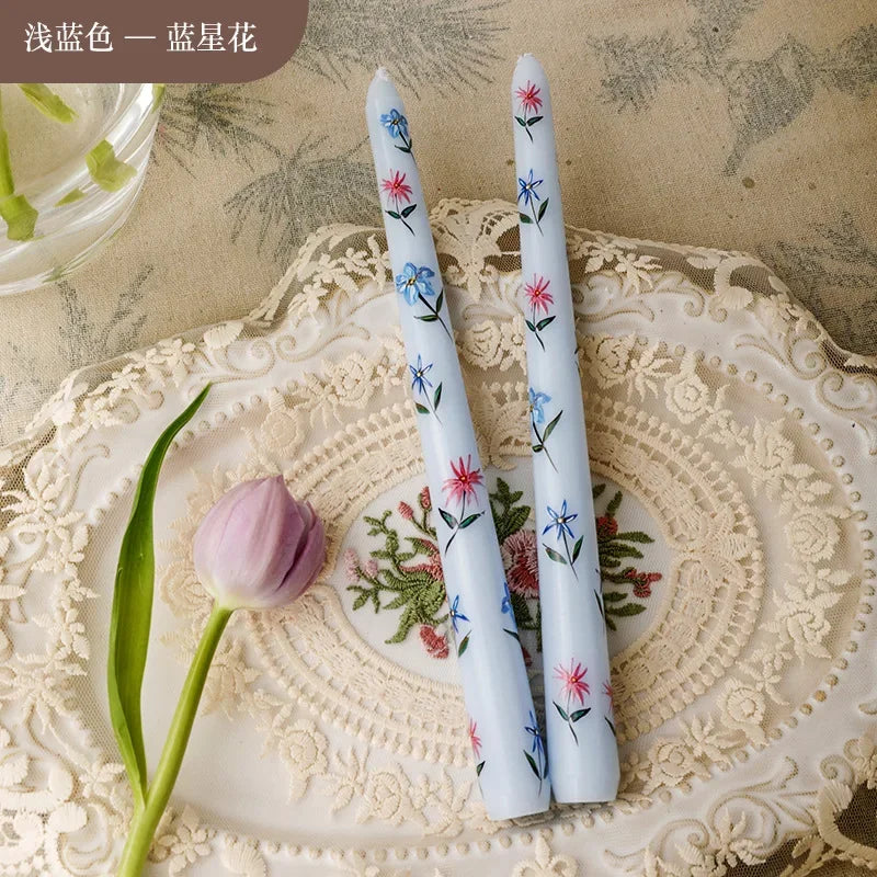 bougies parfumées aromathérapie cire soja fleurs classiques romantiques variées couleurs blanc rose bleu violet