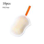 gant bain maille hexagonale ruban orange blanc gris moderne durable