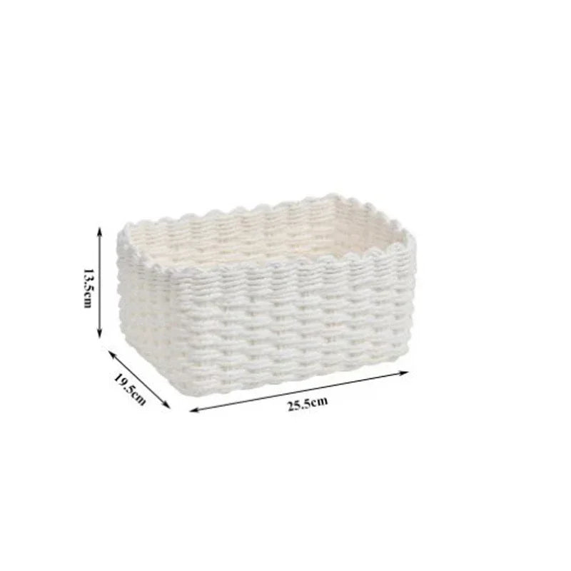 paniers rangement tissage corde fibre végétale réutilisables gris noir beige blanc opacité rustique naturel
