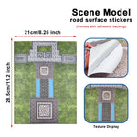 stickers sol maquette carreaux ciment gravier brique pelouse route réalistes opaques 14ans plus