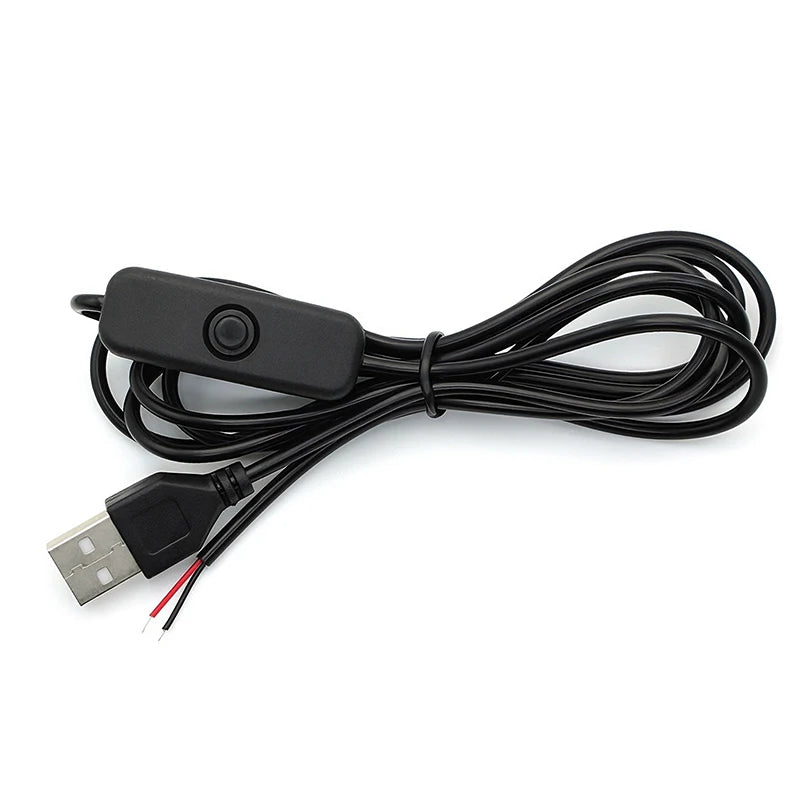 câble usb extension 1.5m interrupteur tactile 5v blanc noir moderne
