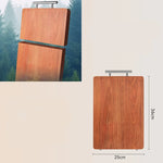 planches découper bois marron grain lisse moderne rustique anti moisissure poignée métallique couteau concombre