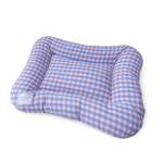 coussin animal velours côtelé carreaux bleu clair jaune rose blanc confortable moderne