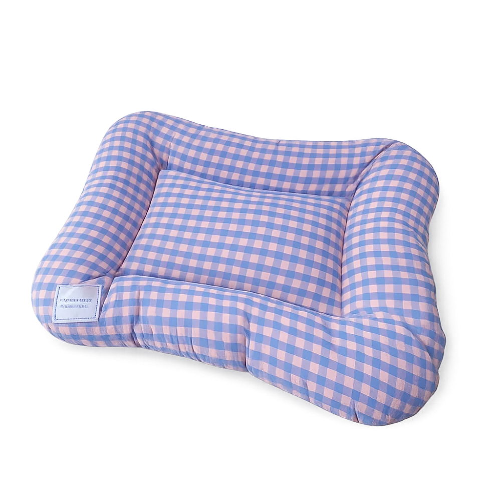coussin animal velours côtelé carreaux bleu clair jaune rose blanc confortable moderne