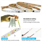 ruban led blanc 120 diodes adhésif contrôleur rf adaptateur alimentation 24v moderne