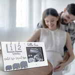 cadre photo blanc éléphants découpés moderne compte rebours semaines femmes enceintes decoration pépinière