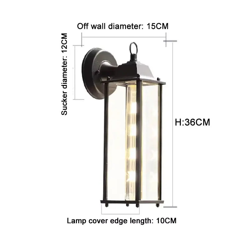 lampe murale classique noire transparente frosted glass interrupteur bouton chambre entrée étude salle bain