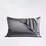 taies d'oreiller soie gris satinées modernes non toxiques hypoallergéniques 51x66cm 51x76cm