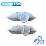 coussin moderne bleu clair gris texture géométrique coton polyester rafraîchissant respirant confort maternité