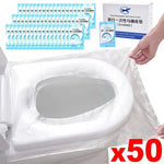 couvre siège toilette jetable transparent adhésif hygiène usage unique respectueux environnement pratique portable camping