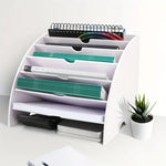 organisateur documents blanc moderne compartiments 10 pochettes feuilles papier stylo école