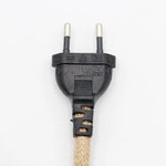 câble électrique vintage tissé beige E27 2m 220V douille isolant fixations artisanal