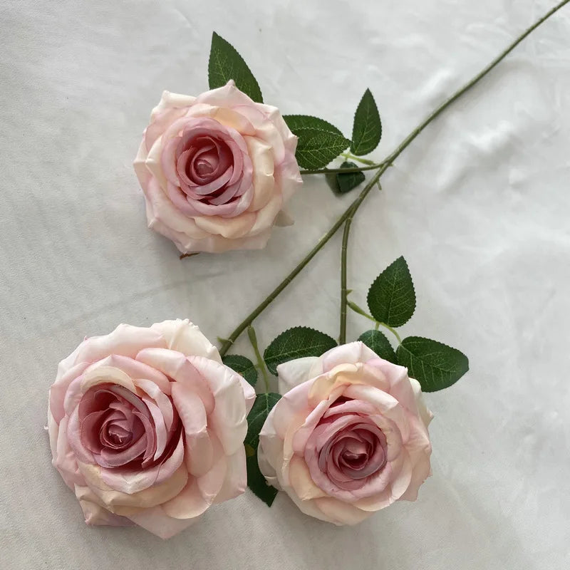 bouquet roses artificielles décoration mariage anniversaire intérieur classique blanc rose vert