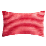 coussin velours côtelé gris orange bleu moderne rayures horizontales 30x50cm machine lavable
