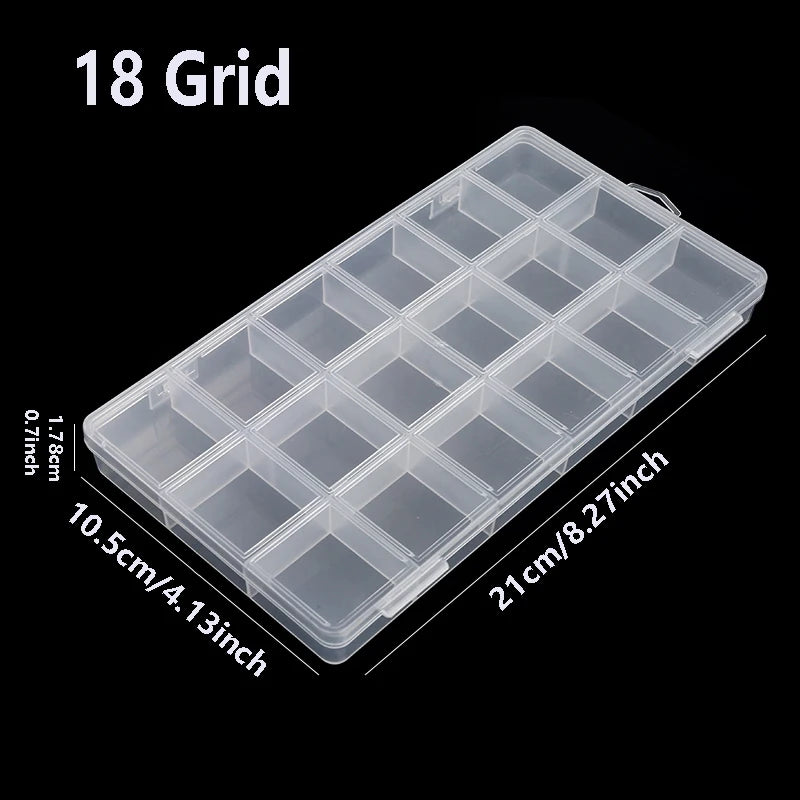 boîtes rangement transparentes modernes 28 cases poignées sécurisées diverse couleur