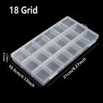 boîtes rangement transparentes modernes 28 cases poignées sécurisées diverse couleur