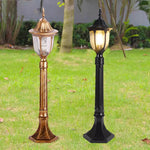 lampe sol led ip65 noir bronze texture métallique classique flux lumineux faible autonome