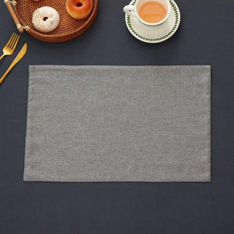 serviettes table beiges toile lin classiques respectueuses environnement 12x18''