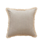 housse coussin rayures coton chanvre rustique beige rouge decoratif maison canape lit salon voiture