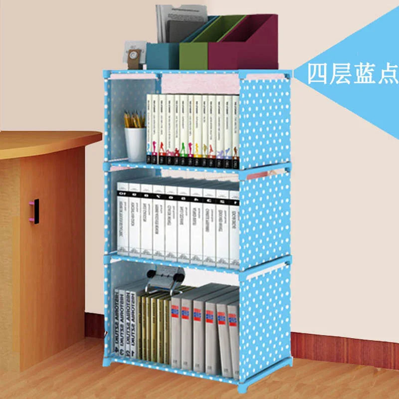 étagère modulaire étagères murales livres modernes minimaliste pois tissu meuble salon