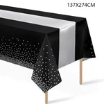 nappe blanche étoiles dorées chemin table vert satiné festif anniversaire mariage enfantsDecorationTableFestiveModernestyleSageGreen