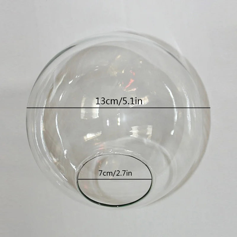 abat jour verre transparent moderne diamètre 13cm 15cm 18cm 20cm 25cm
