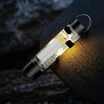 lampe torche rechargeable étanche noire vert moderne compact anneau fixation câble type