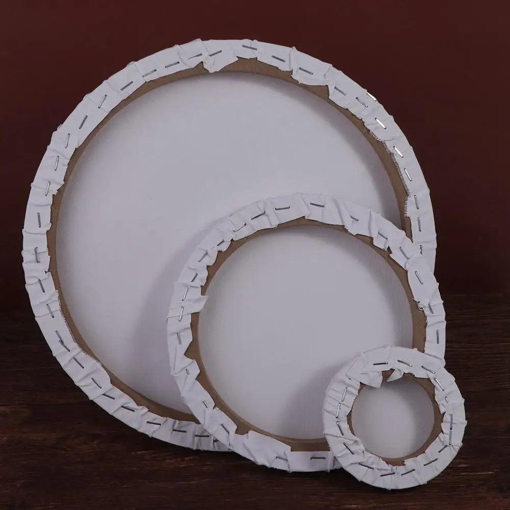 toile peinture blanc moderne 10cm 20cm 30cm lisse bois circulaire