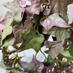 plantes artificielles feuilles vert violet blanc modernes clips métalliques décoration intérieure extérieure exposée vase
