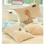 taies d'oreiller géométriques polyester 48x74cm bleu clair moderne adhésif chambre coucher