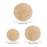 serviettes table naturelles fibre bambou texture rugueuse couleur beige clair rustique dimensions 8cm 10cm