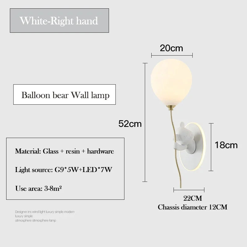 lampe murale moderne ours motif texture mat blanc doré chambre enfant okolets