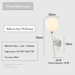 lampe murale moderne ours motif texture mat blanc doré chambre enfant okolets